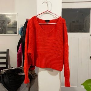 RED TOPSHOP SWEATER